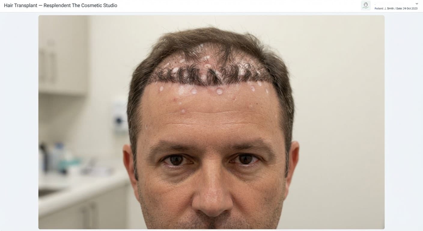 Pluggy hairline from a previous transplant