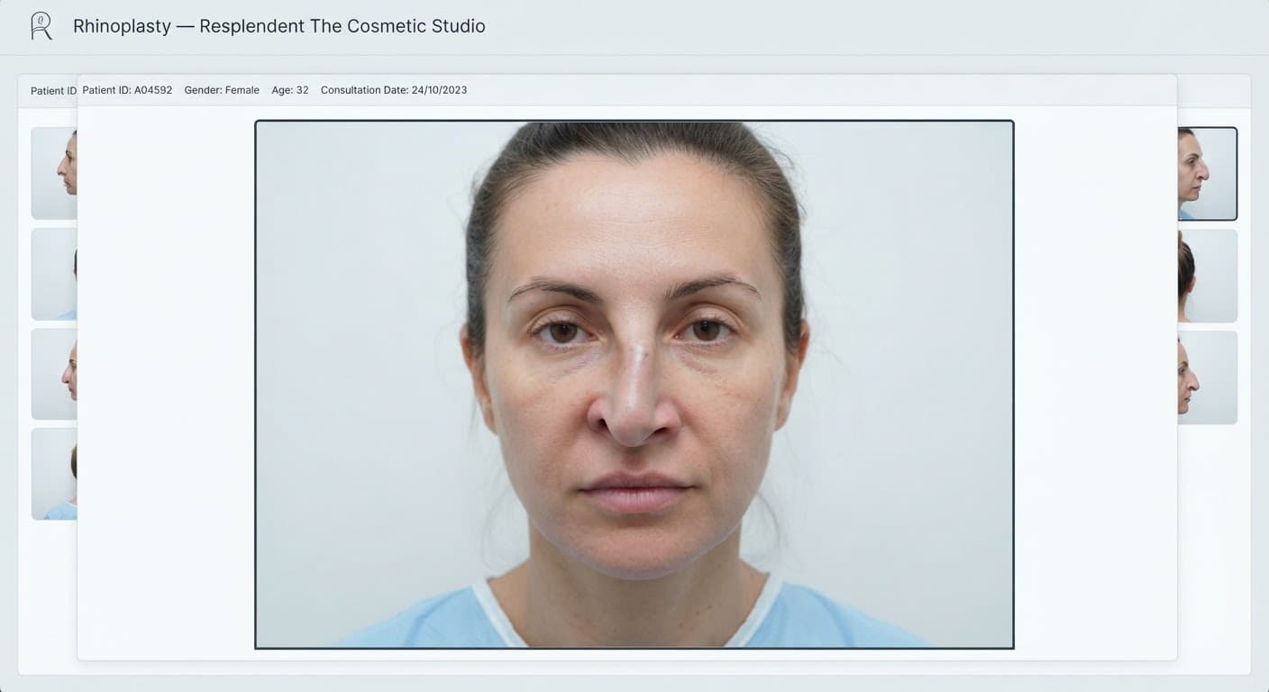C-shaped nasal deviation before surgery