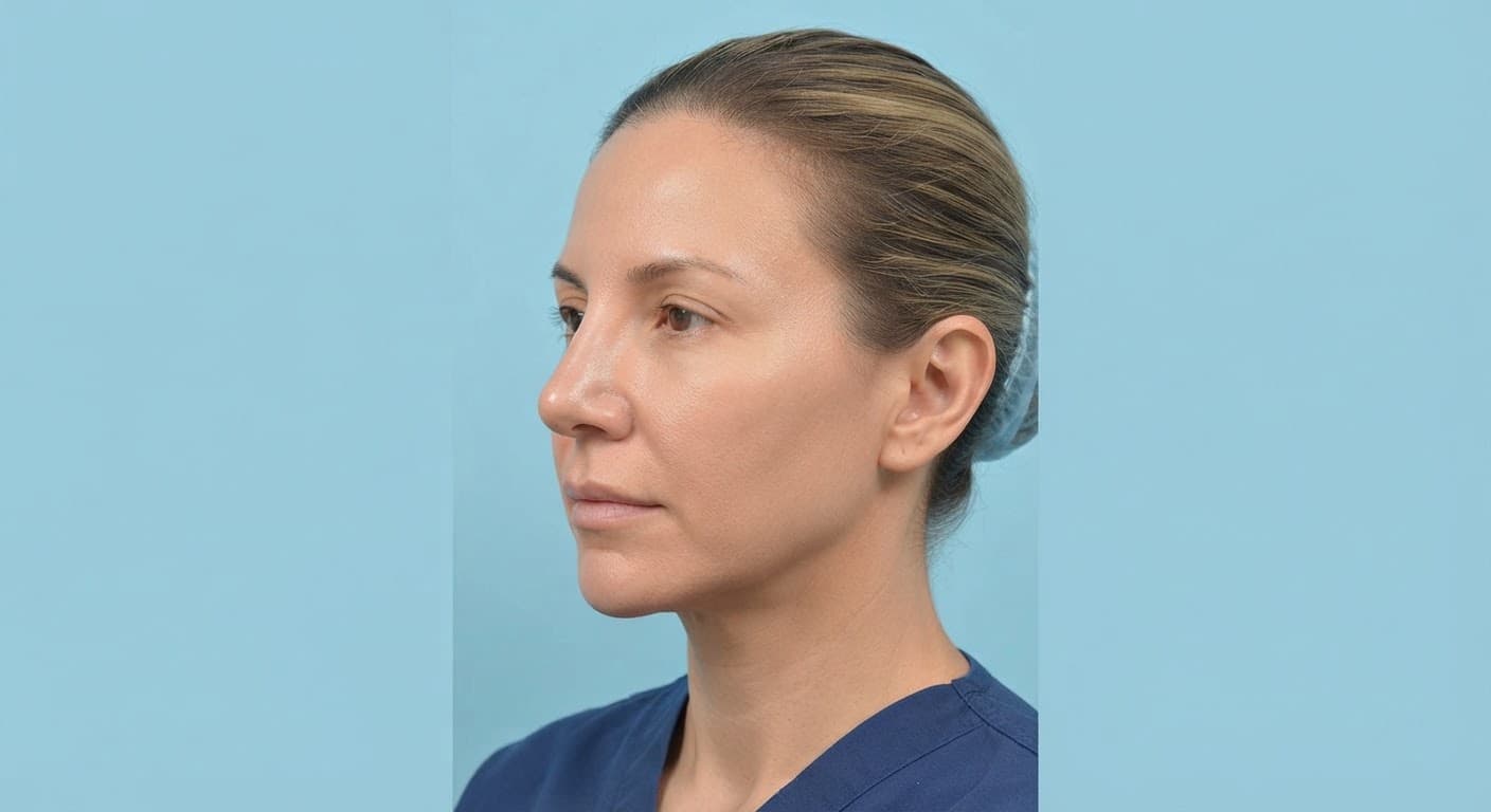 Reconstructed nasal bridge after revision