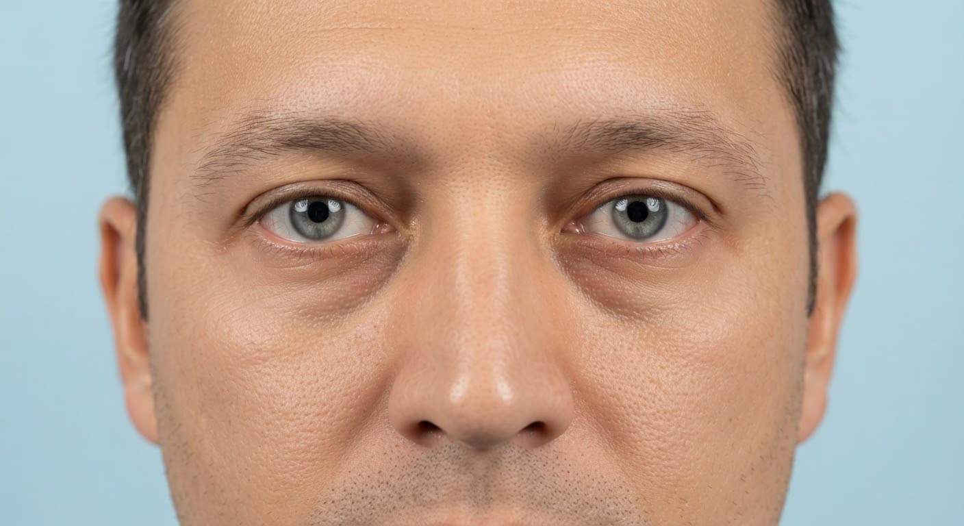 Smooth lower eyelid tear trough junction after surgery