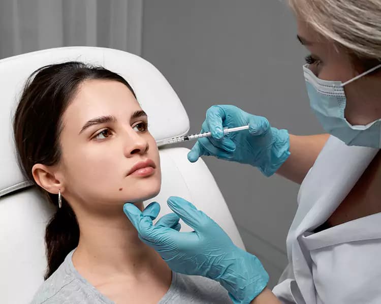 Cheek filler treatment